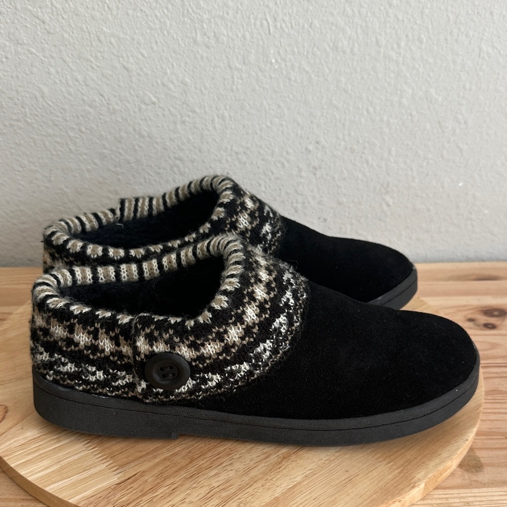 Clarks Suede Woven With Indoor/Outdoor Outsole Womens Clog Slippers 10M